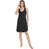 image:imageWiWi Tank Nightgown for Women Soft Comfy Sleeveless Sleep Gowns Viscose from Bamboo Cooling Sleepwear SXXLCblack