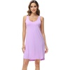 image:imageWiWi Tank Nightgown for Women Soft Comfy Sleeveless Sleep Gowns Viscose from Bamboo Cooling Sleepwear SXXLClight Purple