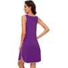 image:imageWiWi Tank Nightgown for Women Soft Comfy Sleeveless Sleep Gowns Viscose from Bamboo Cooling Sleepwear SXXLDpurple