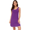 image:imageWiWi Tank Nightgown for Women Soft Comfy Sleeveless Sleep Gowns Viscose from Bamboo Cooling Sleepwear SXXLDpurple