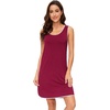 image:imageWiWi Tank Nightgown for Women Soft Comfy Sleeveless Sleep Gowns Viscose from Bamboo Cooling Sleepwear SXXLDwine