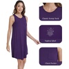 image:imageWiWi Tank Nightgown for Women Soft Comfy Sleeveless Sleep Gowns Viscose from Bamboo Cooling Sleepwear SXXLEdark Purple