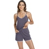 image:imageWiWi Viscose from Bamboo Cami Top Pajama Set for Women Sleeveless Tops with Shorts Pjs Sets SXXLAdark Grey
