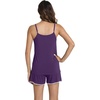 image:imageWiWi Viscose from Bamboo Cami Top Pajama Set for Women Sleeveless Tops with Shorts Pjs Sets SXXLAdark Purple