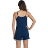 image:imageWiWi Viscose from Bamboo Cami Top Pajama Set for Women Sleeveless Tops with Shorts Pjs Sets SXXLAink Blue