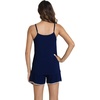 image:imageWiWi Viscose from Bamboo Cami Top Pajama Set for Women Sleeveless Tops with Shorts Pjs Sets SXXLAnavy