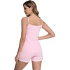image:imageWiWi Viscose from Bamboo Cami Top Pajama Set for Women Sleeveless Tops with Shorts Pjs Sets SXXLApink