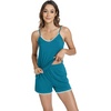 image:imageWiWi Viscose from Bamboo Cami Top Pajama Set for Women Sleeveless Tops with Shorts Pjs Sets SXXLAteal Blue