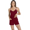 image:imageWiWi Viscose from Bamboo Cami Top Pajama Set for Women Sleeveless Tops with Shorts Pjs Sets SXXLAwine