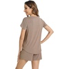 image:imageWiWi Viscose from Bamboo Cami Top Pajama Set for Women Sleeveless Tops with Shorts Pjs Sets SXXLBcamel