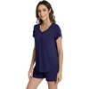 image:imageWiWi Viscose from Bamboo Cami Top Pajama Set for Women Sleeveless Tops with Shorts Pjs Sets SXXLBnavy