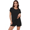 image:imageWiWi Viscose from Bamboo Cami Top Pajama Set for Women Sleeveless Tops with Shorts Pjs Sets SXXLCblack