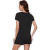 image:imageWiWi Viscose from Bamboo Cami Top Pajama Set for Women Sleeveless Tops with Shorts Pjs Sets SXXLCblack