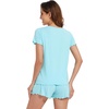 image:imageWiWi Viscose from Bamboo Cami Top Pajama Set for Women Sleeveless Tops with Shorts Pjs Sets SXXLDaqua