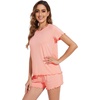 image:imageWiWi Viscose from Bamboo Cami Top Pajama Set for Women Sleeveless Tops with Shorts Pjs Sets SXXLDpeach Pink