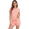 image:imageWiWi Viscose from Bamboo Cami Top Pajama Set for Women Sleeveless Tops with Shorts Pjs Sets SXXLDpeach Pink