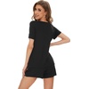 image:imageWiWi Viscose from Bamboo Cami Top Pajama Set for Women Sleeveless Tops with Shorts Pjs Sets SXXLEblack