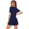 image:imageWiWi Viscose from Bamboo Cami Top Pajama Set for Women Sleeveless Tops with Shorts Pjs Sets SXXLEnavy