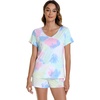 image:imageWiWi Viscose from Bamboo Cami Top Pajama Set for Women Sleeveless Tops with Shorts Pjs Sets SXXLEtie Dye