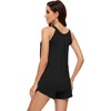image:imageWiWi Viscose from Bamboo Cami Top Pajama Set for Women Sleeveless Tops with Shorts Pjs Sets SXXLFblack