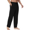 image:imageWiWi Viscose from Bamboo Mens Sleep Pant Sports Trousers with Pockets Light Bottom SXXLAblack