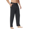 image:imageWiWi Viscose from Bamboo Mens Sleep Pant Sports Trousers with Pockets Light Bottom SXXLAcharcoal Heather