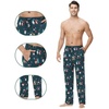 image:imageWiWi Viscose from Bamboo Mens Sleep Pant Sports Trousers with Pockets Light Bottom SXXLAchristmas Elk on Green