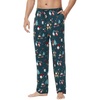 image:imageWiWi Viscose from Bamboo Mens Sleep Pant Sports Trousers with Pockets Light Bottom SXXLAchristmas Elk on Green