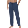 image:imageWiWi Viscose from Bamboo Mens Sleep Pant Sports Trousers with Pockets Light Bottom SXXLAdark Blue