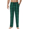 image:imageWiWi Viscose from Bamboo Mens Sleep Pant Sports Trousers with Pockets Light Bottom SXXLAgreen Plaid
