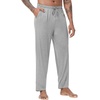 image:imageWiWi Viscose from Bamboo Mens Sleep Pant Sports Trousers with Pockets Light Bottom SXXLAheather Grey