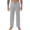 image:imageWiWi Viscose from Bamboo Mens Sleep Pant Sports Trousers with Pockets Light Bottom SXXLAheather Grey