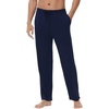 image:imageWiWi Viscose from Bamboo Mens Sleep Pant Sports Trousers with Pockets Light Bottom SXXLAnavy