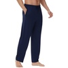 image:imageWiWi Viscose from Bamboo Mens Sleep Pant Sports Trousers with Pockets Light Bottom SXXLAnavy