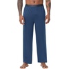 image:imageWiWi Viscose from Bamboo Mens Sleep Pant Sports Trousers with Pockets Light Bottom SXXLBdark Blue