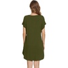 image:imageWiWi Viscose from Bamboo Nightgowns for Women Lightweight Casual Nightgown Short Sleeve Sleep Shirt Soft Summer Night SXXLAarmy Green