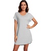 image:imageWiWi Viscose from Bamboo Nightgowns for Women Lightweight Casual Nightgown Short Sleeve Sleep Shirt Soft Summer Night SXXLAash Grey