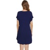 image:imageWiWi Viscose from Bamboo Nightgowns for Women Lightweight Casual Nightgown Short Sleeve Sleep Shirt Soft Summer Night SXXLAnavy
