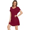 image:imageWiWi Viscose from Bamboo Nightgowns for Women Lightweight Casual Nightgown Short Sleeve Sleep Shirt Soft Summer Night SXXLAwine