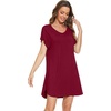 image:imageWiWi Viscose from Bamboo Nightgowns for Women Lightweight Casual Nightgown Short Sleeve Sleep Shirt Soft Summer Night SXXLAwine