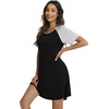 image:imageWiWi Viscose from Bamboo Nightgowns for Women Lightweight Casual Nightgown Short Sleeve Sleep Shirt Soft Summer Night SXXLBblack