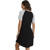 image:imageWiWi Viscose from Bamboo Nightgowns for Women Lightweight Casual Nightgown Short Sleeve Sleep Shirt Soft Summer Night SXXLBblack
