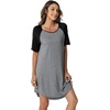image:imageWiWi Viscose from Bamboo Nightgowns for Women Lightweight Casual Nightgown Short Sleeve Sleep Shirt Soft Summer Night SXXLBdark Heather Grey