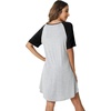 image:imageWiWi Viscose from Bamboo Nightgowns for Women Lightweight Casual Nightgown Short Sleeve Sleep Shirt Soft Summer Night SXXLBlight Heather GreyBlack