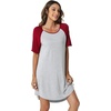 image:imageWiWi Viscose from Bamboo Nightgowns for Women Lightweight Casual Nightgown Short Sleeve Sleep Shirt Soft Summer Night SXXLBlight Heather GreyWine Red