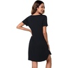 image:imageWiWi Viscose from Bamboo Nightgowns for Women Lightweight Casual Nightgown Short Sleeve Sleep Shirt Soft Summer Night SXXLCblack