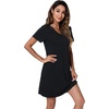 image:imageWiWi Viscose from Bamboo Nightgowns for Women Lightweight Casual Nightgown Short Sleeve Sleep Shirt Soft Summer Night SXXLCblack