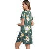 image:imageWiWi Viscose from Bamboo Nightgowns for Women Lightweight Casual Nightgown Short Sleeve Sleep Shirt Soft Summer Night SXXLCgreenFloral