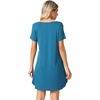 image:imageWiWi Viscose from Bamboo Nightgowns for Women Lightweight Casual Nightgown Short Sleeve Sleep Shirt Soft Summer Night SXXLCteal Blue