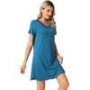 image:imageWiWi Viscose from Bamboo Nightgowns for Women Lightweight Casual Nightgown Short Sleeve Sleep Shirt Soft Summer Night SXXLCteal Blue